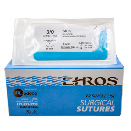 AGUJA SUTURA SEDA 3/0 XUND EHROS