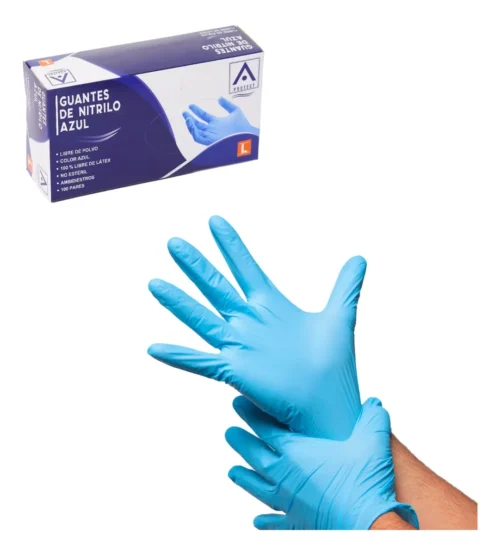 D_NQ_NP_2X_829527-MLC75240031813_032024-F Guante Protect de TOPSAFE Nitrilo Azul Talla "M" (100u)