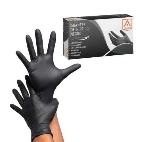 NEGRO3_0 Guante Protect de TOPSAFE Nitrilo 3.5 NEGRO Talla "M" (100u)